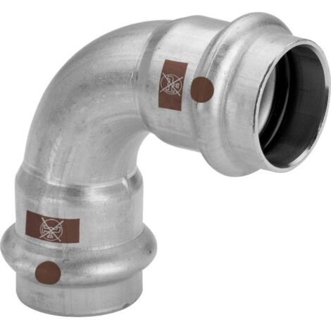 Viega Arc Temponox 809652 22 mm, 90 degrés, acier, antirouille, SC-Contur