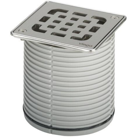 Viega Aufsatz 4934.3 Rost verschraubt in 100x100mm Kunststoff grau