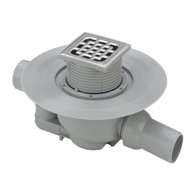 Siphon de salle de bain Advantix 556921 dn 50, plastique gris, siphon horizontal, avec fixation - Viega