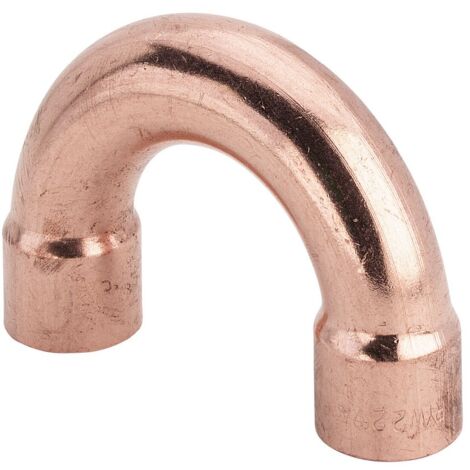 Viega Bogen 180 Grad 95060 mit zwei Muffen d. 28mm, Kupfer