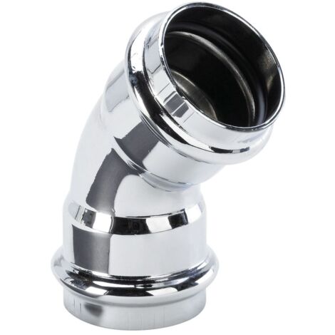 Viega Bogen 45 Grad 5698 in 32x32mm Kupfer verchromt