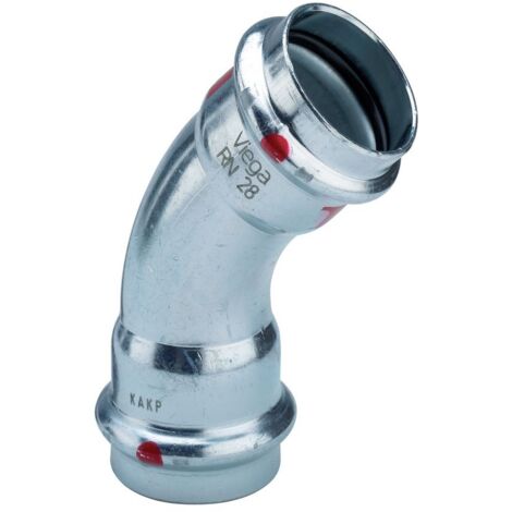 Viega Bogen 45 Grad mit SC Prestabo 1126 in 12mm Stahl verzinkt