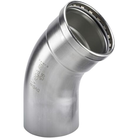 Viega Bogen 45 Grad mit SC Sanpress Inox 2326.1XLLF in LABS-frei in 76,1mm