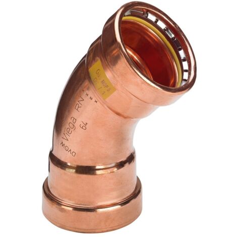 Viega Bogen 45 Grad Profipress G XL 2626XL für Gas in 64,0mm Kupfer