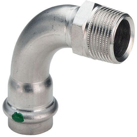 Viega Bogen 90 Grad mit SC Sanpress Inox 2314 in 54mm x R2 Edelstahl