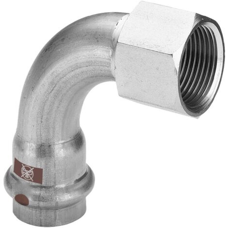 Viega Bogen 90 Grad mit SC Temponox 1714.5 in 22mmxRp1/2 Stahl nichtrostend