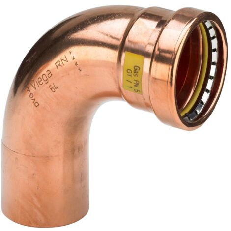 Viega Bogen 90 Grad Profipress G XL 2616.1XL für Gas in 64,0mm Kupfer