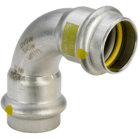 Viega Bogen 90 Grad SC Sanpress Inox G 0216 für Gas in 22 mm Edelstahl