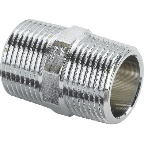 Viega Doppelnippel 3280 in R3/4 Rotguss verchromt