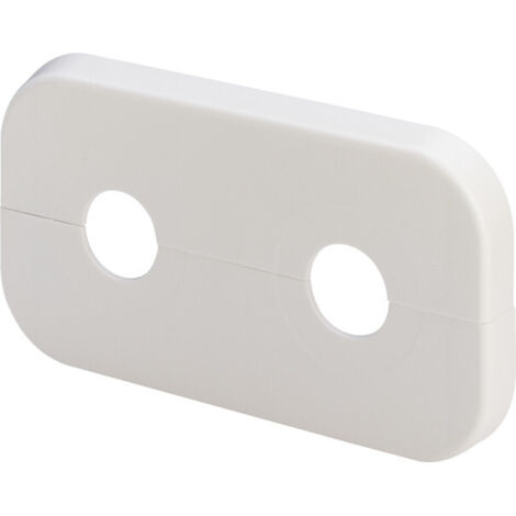 Viega Doppelrosette 1079.3 in 110x60x10x17mm Kst. weiss RAL 9010