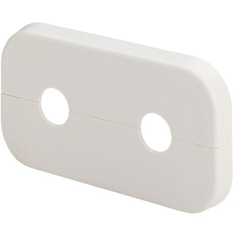 Viega Doppelrosette 1079.6 in 110x60x10x15mm Kst. weiss RAL 9010