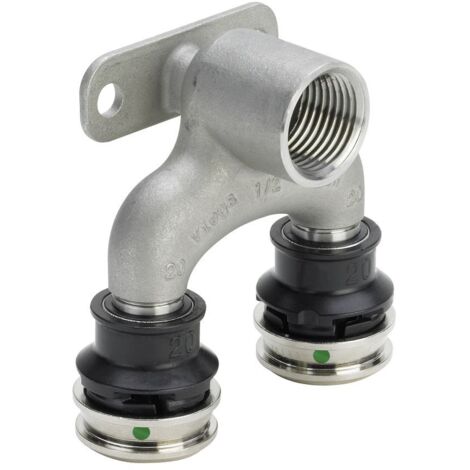 Viega Doppelwandscheibe mit SC Raxinox 4425.7 in 20mmxRp1/2x20mm nichtrostend