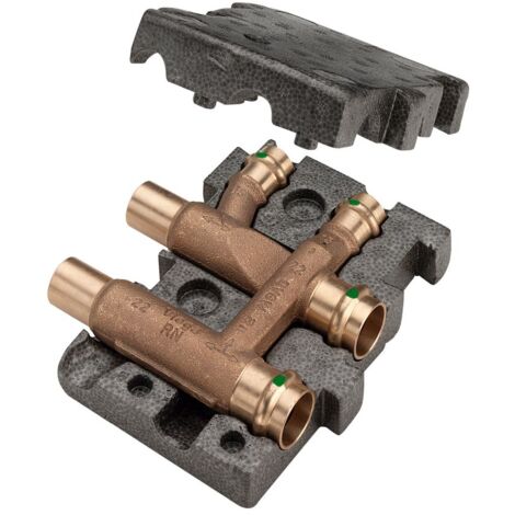 Viega Estrichverteiler mit SC Profipress Therm 2252 in 22x15x22mm Rg