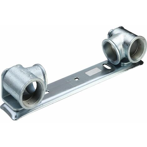 Viega Gaszähleranschlussplatte für Zweistutzengaszähler G23251, Rp 2", Stahl verzinkt