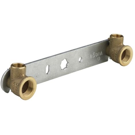 Viega Gemini Montageeinheit 94476.05NOR d. 12mm x Rp 3/8" x 150mm, Stahl verzinkt/Rotguss