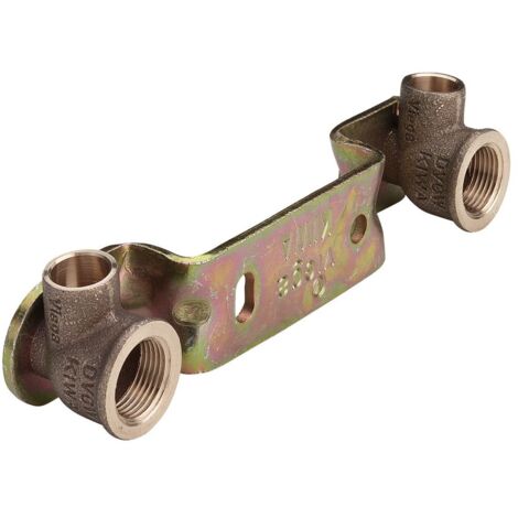 Viega Gemini Montageeinheit 94476EX , d. 12mm x Rp 3/8" x 120mm, Stahl verzinkt/Rotguss