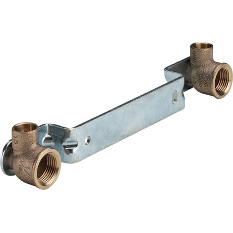 Viega Gemini-Montageeinheit, d 15mm, Rp 1/2, Stichmaß 200 Rotguss, Stahl verzinkt Modell 94476.1, 106119