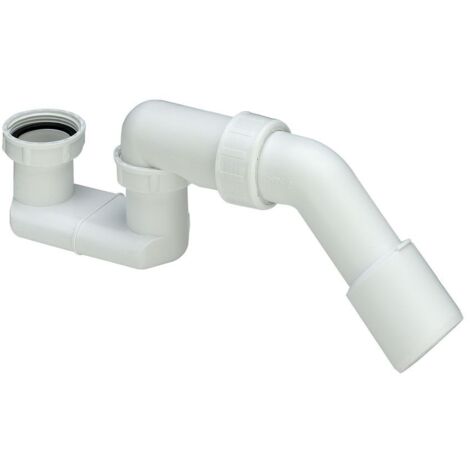 Viega Geruchverschluss Ablaufgarnitur für Duschwanne 106263 G 1 1/2 x DN 40/50, Kunststoff weiß, mit 45°-Ablaufbogen