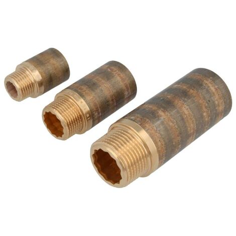 VIEGA Hahnverlängerungen aus Rotguss, mit Innenvielkant, Modell 3525, 1/2" x 12,5 mm