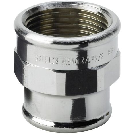 Viega Muffe 3240 in Rp1/2 x Rp3/8 Rotguss verchromt