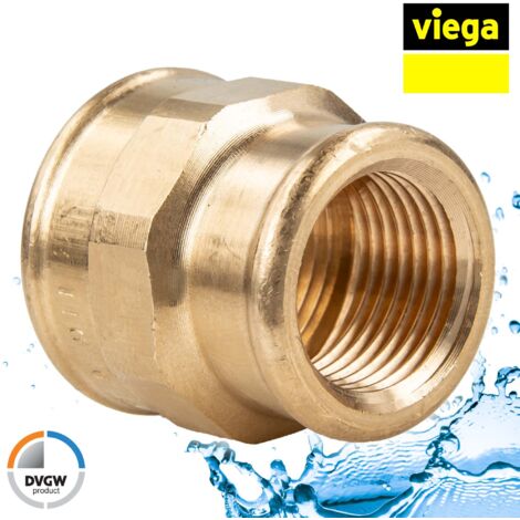 Viega Muffe 3240 in Rp3 x Rp2 1/2 Rotguss