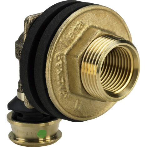 Viega Passage mural Raxofix, d 16mm, Rp 1/2, G 3/4 bronze au silicium modèle 5332.11, 647773
