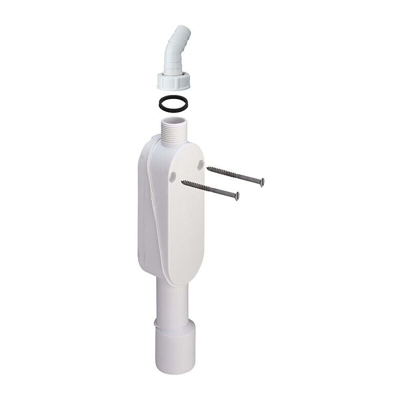 Piège à odeurs 364687 dn 40/50, en saillie, en plastique blanc , avec sortie verticale - Viega