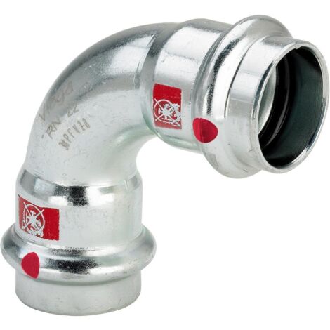 Viega Prestabo Bogen 558130 18 mm, 90Grad, Stahl unlegiert, SC-Contur
