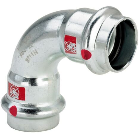 Viega Prestabo-Bogen 90 Grad, d 12mm Stahl unlegiert, verzinkt Modell 1116, 605162