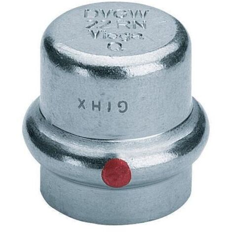Viega Prestabo Verschlusskappe 643621 35 mm, Stahl unlegiert, verzinkt, SC-Contur