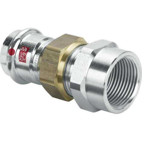 Viega Prestabo Verschraubung 643478 22 mm x Rp 1, Stahl unlegiert, flachdichtend, SC-Contur, Mehrkant