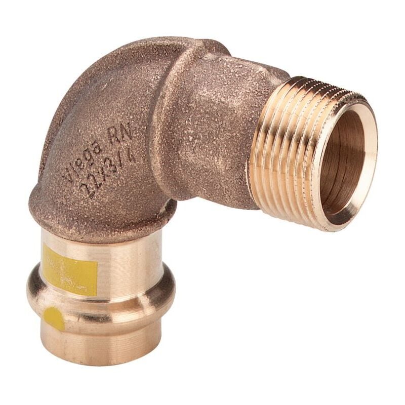 Viega Italia Srl - Viega Profipress feuille g 345754 18 mm x r 2000 /2, 90°, bronze, SC-Contur, polygone