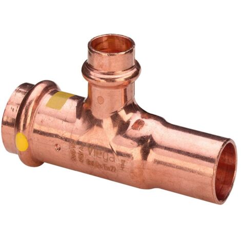 Viega Profipress G T-Stück mit SC-Contur 2618.1 für Gas, d. 22x15x22mm, Kupfer