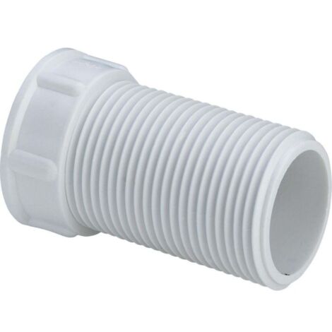 Viega – Rallonge filetée 131623 G 1x50mm – Plastique blanc – Raccordement tuyaux – Compatible avec raccords à vis standard