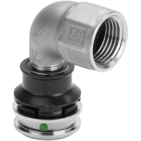 Viega Raxinox-Übergangsbogen 90 Grad, d 20mm, Rp 3/4 Stahl nichtrostend Modell 4414.11, 723323