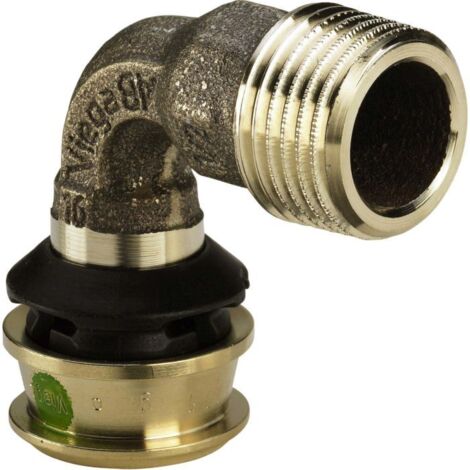 Viega Raxofix-Übergangsbogen 90 Grad, d 20mm, R 3/4 Siliziumbronze Modell 5314, 646011