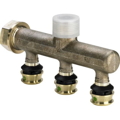 Viega Raxofix-Verteiler, d 16mm, G 3/4, n 3 Siliziumbronze Modell 5326.07, 645601