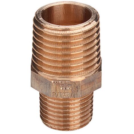 Viega Reduziernippel 3245 mit Mehrkant in R1 3/4 x R1 1/2 Rotguss