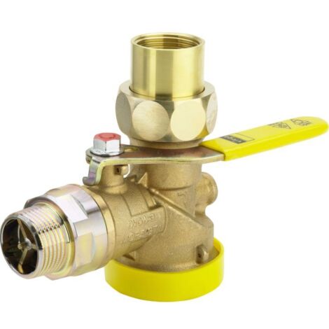 Viega robinet à tournant sphérique pour compteur de gaz 526818 R/Rp 2000 , laiton, angle, avec TAE