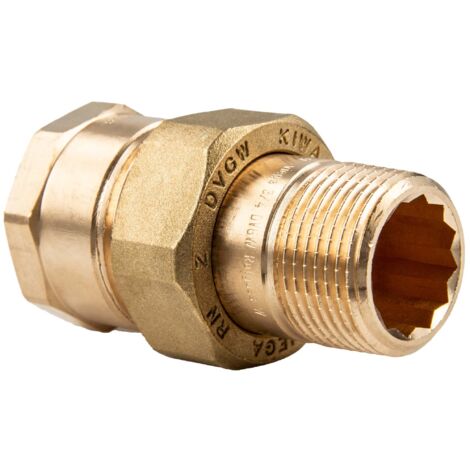 Viega Rohrverschraubung 3331 flachdichtend in R1/2 x Rp1/2 Rotguss