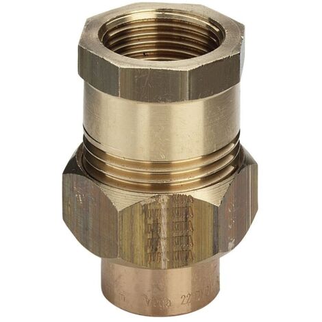 Viega Rohrverschraubung 94330G flachdichtend in 15mm x Rp1/2 Rotguss