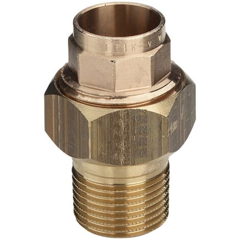Viega Rohrverschraubung 94331G flachdichtend in 18mm x R1/2 Rotguss
