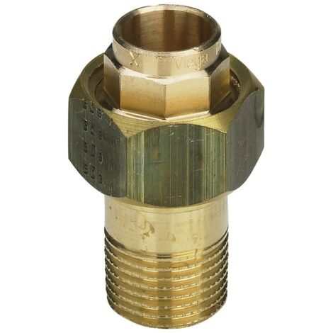 Viega Rohrverschraubung 94341G konischdichtend in 22mm x R1 Rotguss