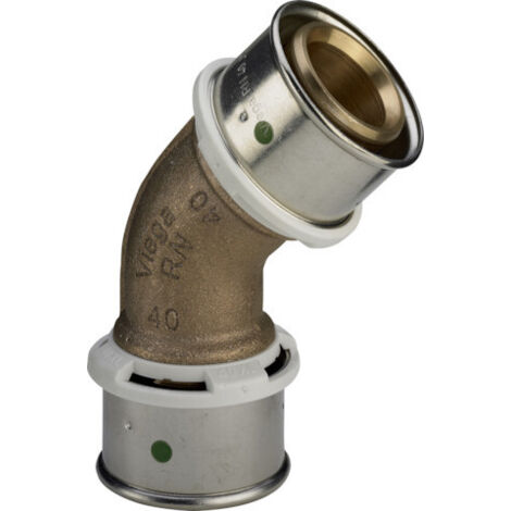 Viega Sanfix Fosta Sanfix P-Bogen 45 Grad, d 32mm Rotguss Modell 2126, 575069