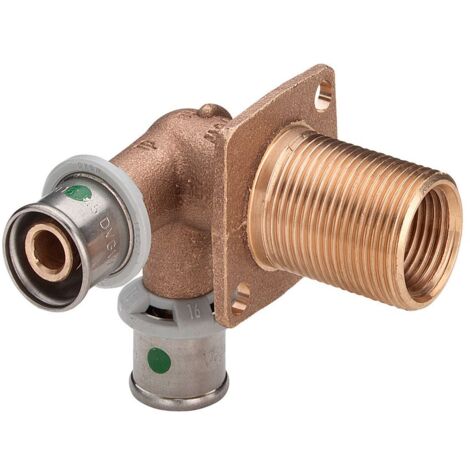 Viega Sanfix P Doppelwanddurchführung mit SC-Contur 2132.4, d. 16mm x Rp 1/2" x 18mm, Rotguss