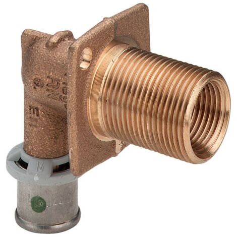 Viega Sanfix P Wanddurchführung mit SC-Contur 2132.1, d. 16mm x Rp 1/2", Länge 35mm, Rotguss