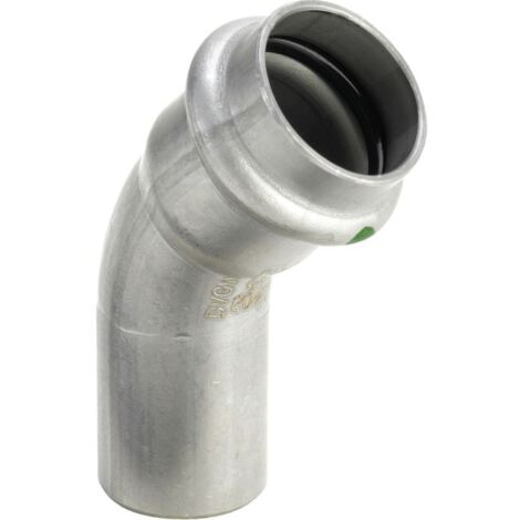 Viega Sanpress Inox 435400 22mm, 45 degrés, acier inoxydable, SC-Contur