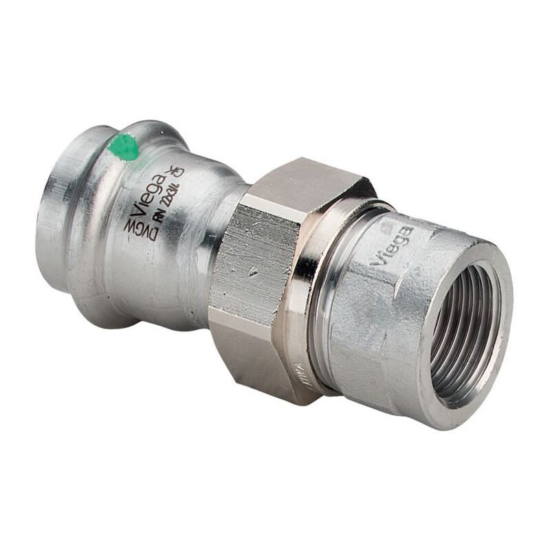 Viega - Sanpress Inox raccord 437473 18mmxRp 1/2, acier inoxydable, joint plat, SC-Contur