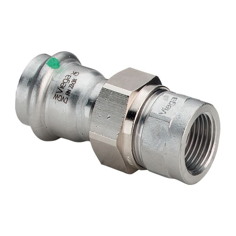 Sanpress Inox raccord 437527 28mmxRp 3/4, acier inoxydable, joint plat, SC-Contur - Viega