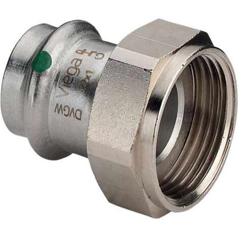 Viega Sanpress Inox raccord 437640 28mmxG 1 1/4, acier inoxydable, joint plat, SC-Contur
